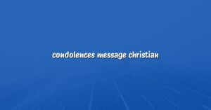 condolences message christian